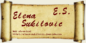 Elena Šukilović vizit kartica